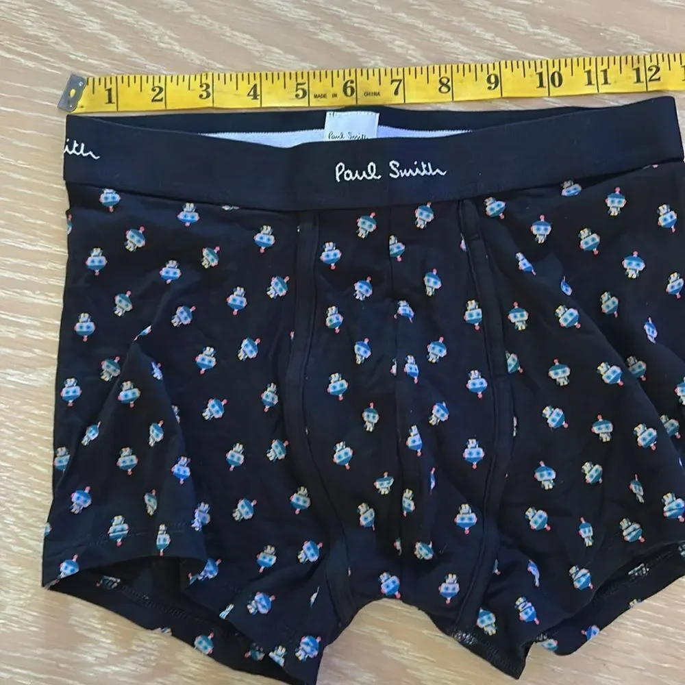 Paul Smith Single Organic Cotton Trunk Boxer Brief Robot Size Small, NWT